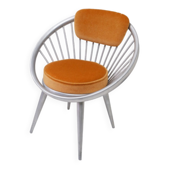 Yngve Ekström Circle chaise orange, années 1960