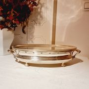 Christofle Plate Warmer Silver Metal large oval format 19th century L'Alfenide et Gallia