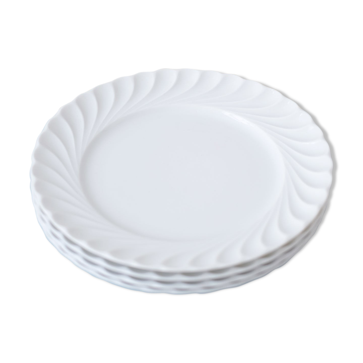 4 Haviland plates in white porcelain