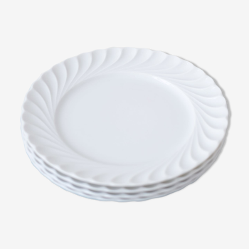4 Haviland plates in white porcelain