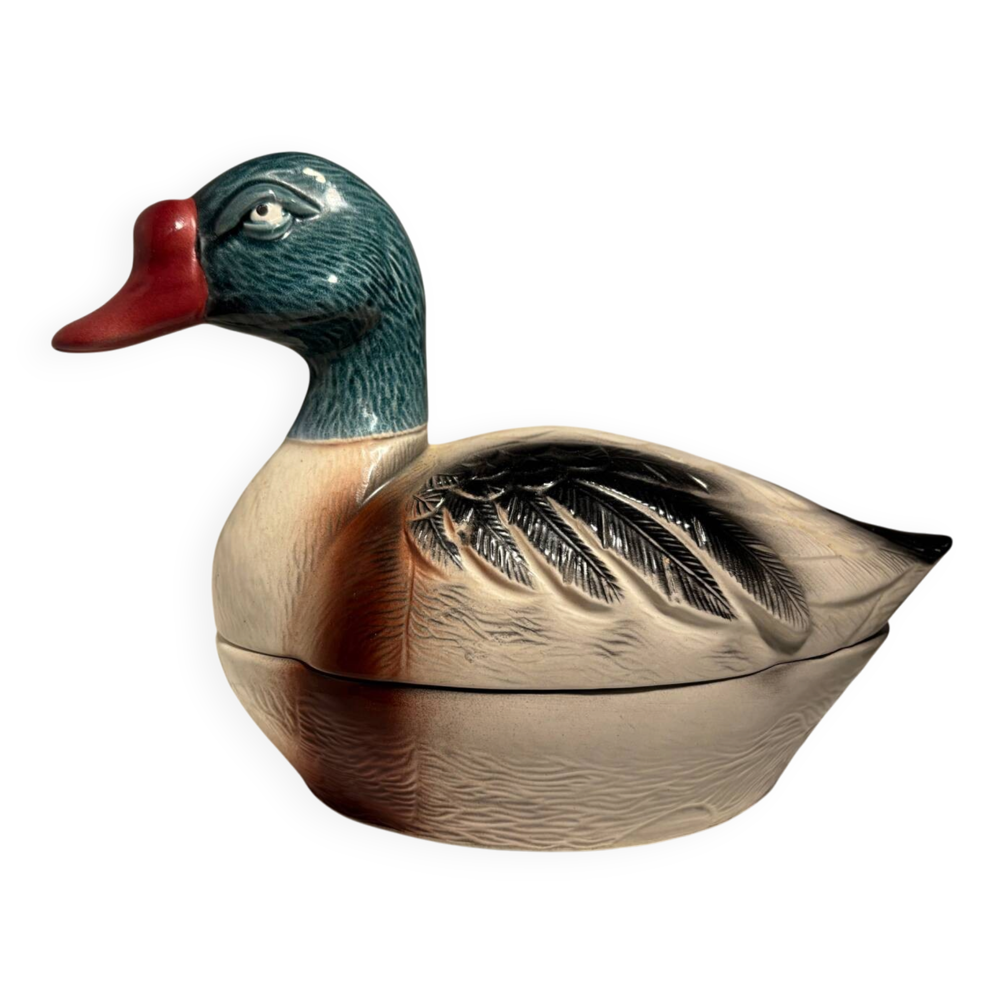 Zoomorphic terrine signed by Michel Caugant