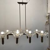 Large Rectangular Murano Glass Bronze Barovier Chandelier 1940’s
