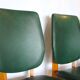 Lot de 4 chaises vintage bois et skaï vert