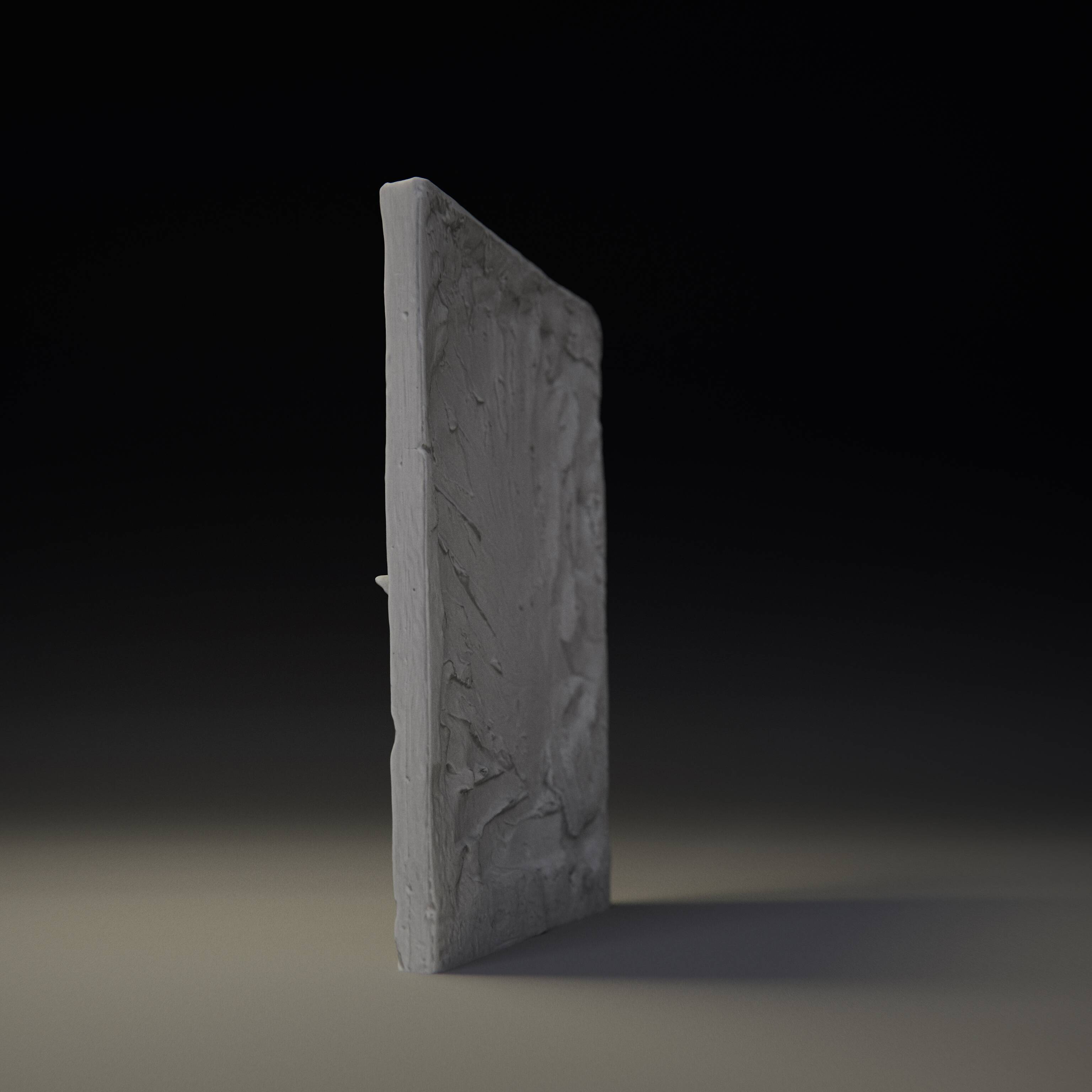 Plaster bas-relief of an acanthus leaf