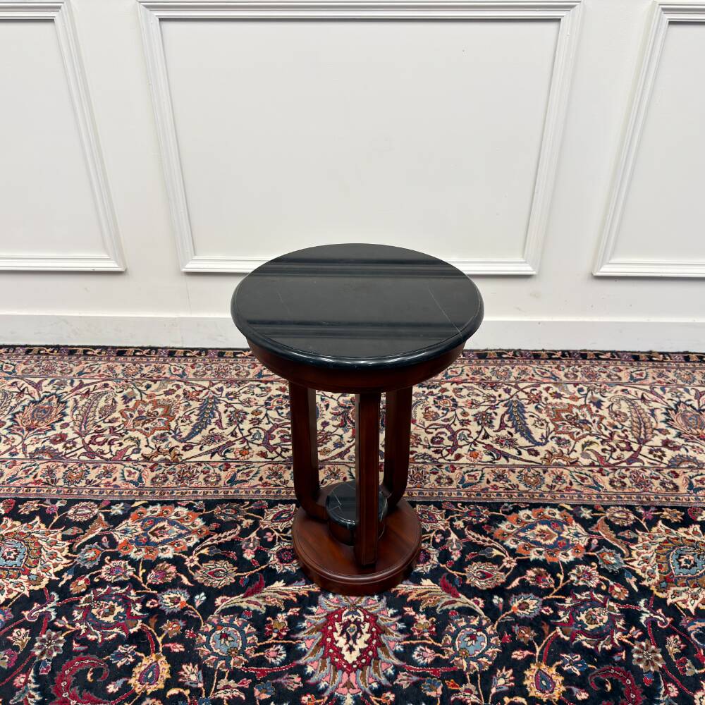 Table d'appoint Art Déco avec plateau en marbre