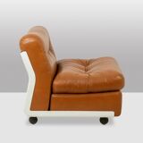 Mario Bellini, for B&B Amanta armchair in leather. Around 1970.