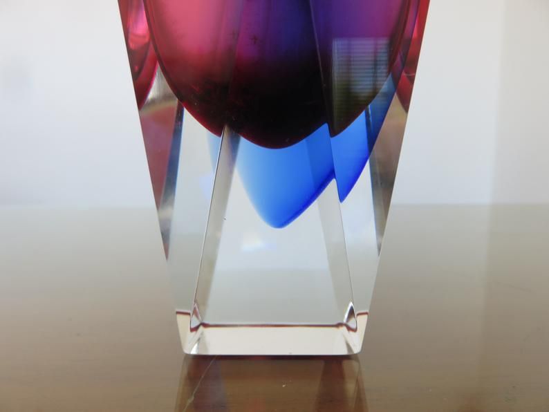Vase Sommerso Murano design Luigi Mandruzzato 60s