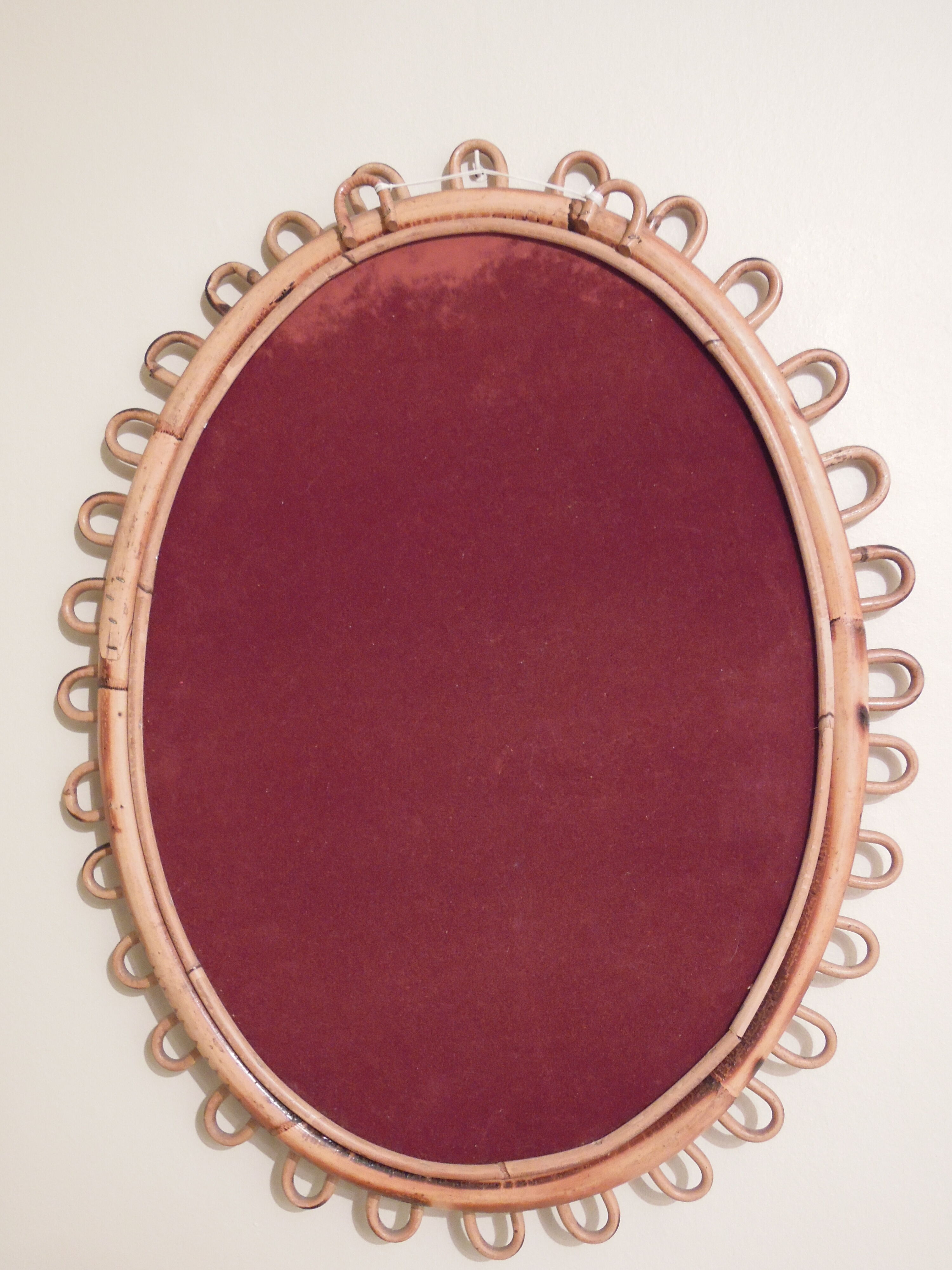 Mirror rattan 43 x 56 cm