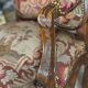 Louis XV armchair in carved walnut, needlepoint tapestry, 18th century