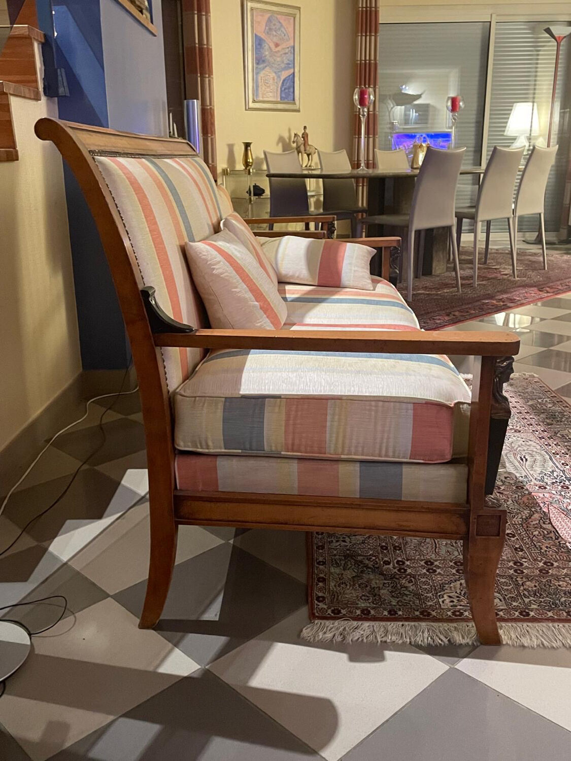 Empire sofa and 2 armchairs, return from Egypt