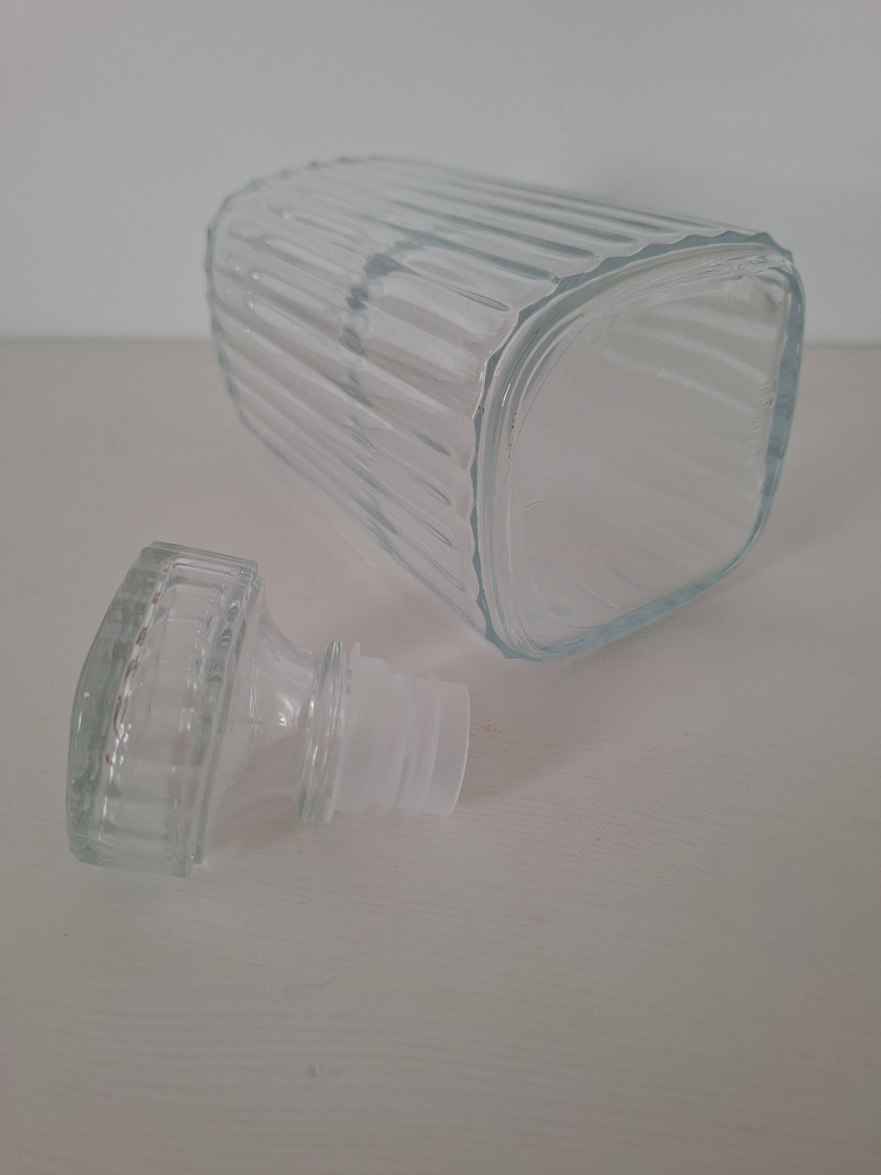 Carafe à whisky en verre striés Luminarc vintage