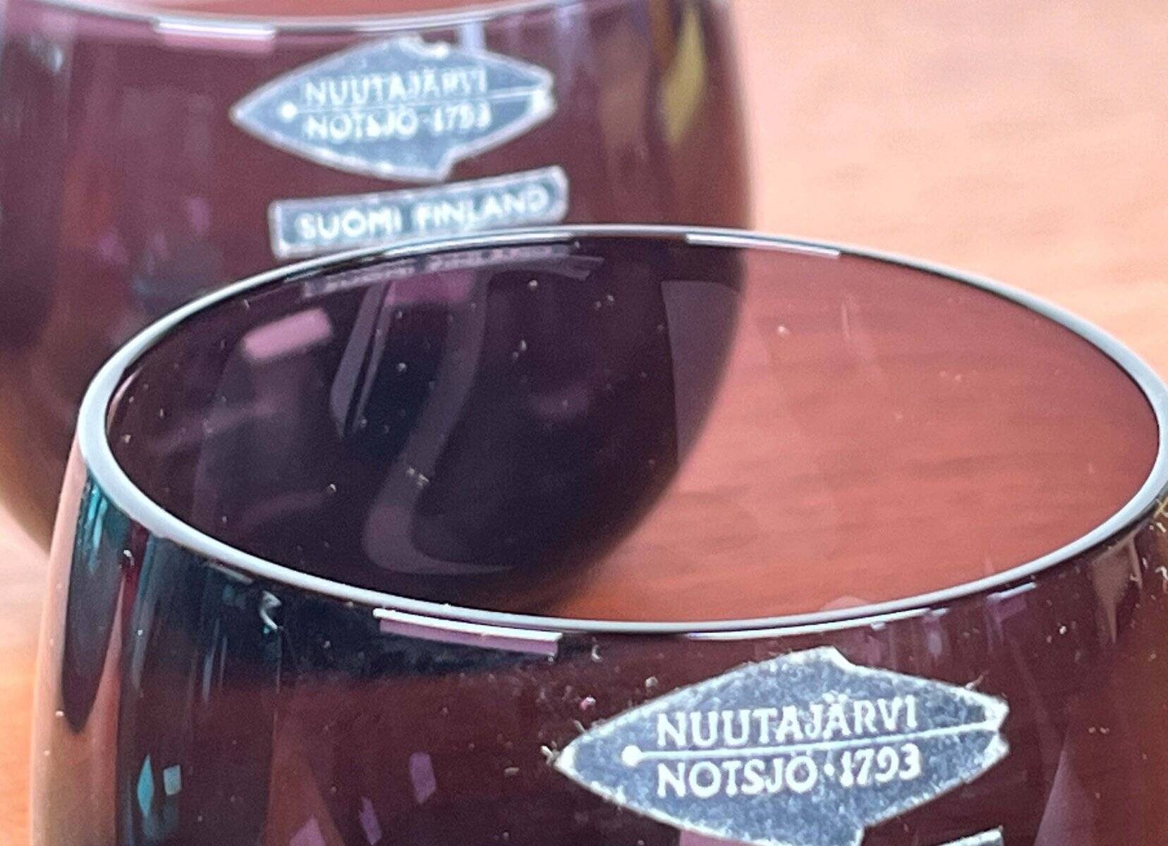 Mid-Century Modern Drinking Glasses from Nuutajärvi Notsjö, Finland, 1960s, Set of 6