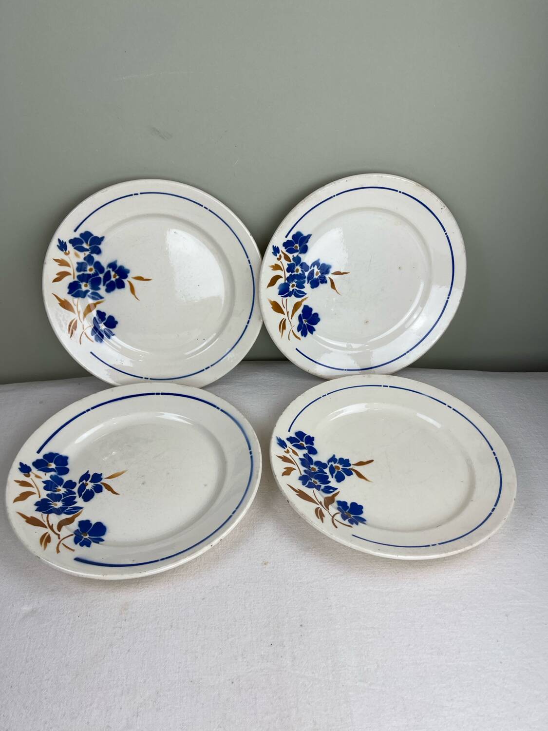 4 antique dinner plates