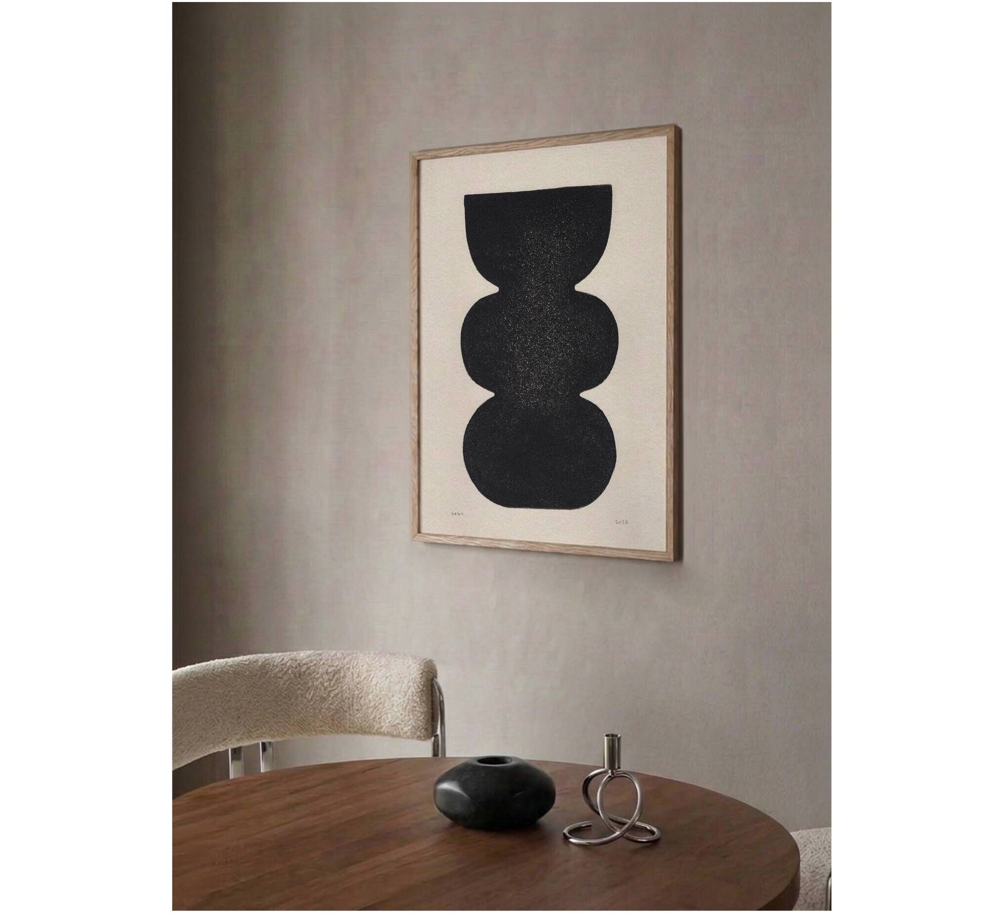 art print after an abstract painting signed Eawy