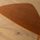 Elegant side table from the 1960s with triangular silhouette, teak wood