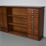 Vintage Dutch Oak Apothecary Sideboard / Filing Cabinet, 1950s