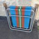 Chaise pliante de camping rétro vintage 1970