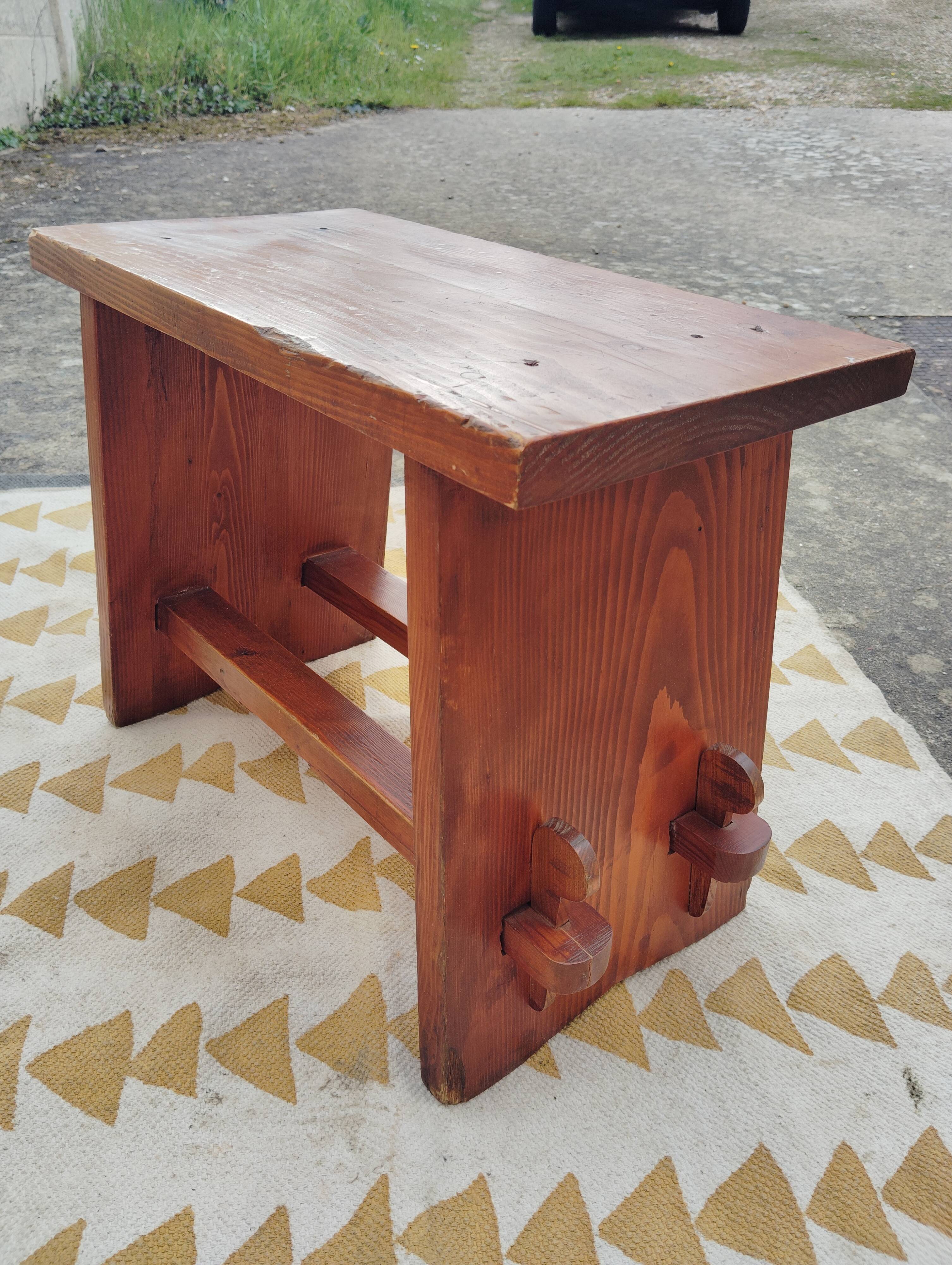 Small solid wood painter's bench