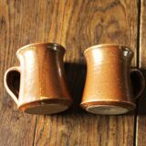 Set of 2 vintage stoneware mugs