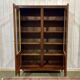 Louis XVI style bookcase in mahogany and marble top from the 70s