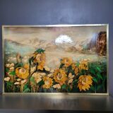 Tableau Huile Sur Panneau Métallique