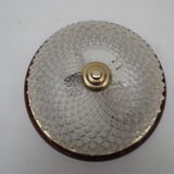 Ceiling lamp or round wall lamp, glass and metal