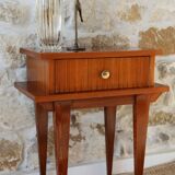 Bedside table or sofa end table in wood veneer, Scandinavian style, 1960s-1970s