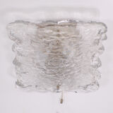 Peil & Putzler Chrystal wall lamp with Glass Shade, 1960s, Germany