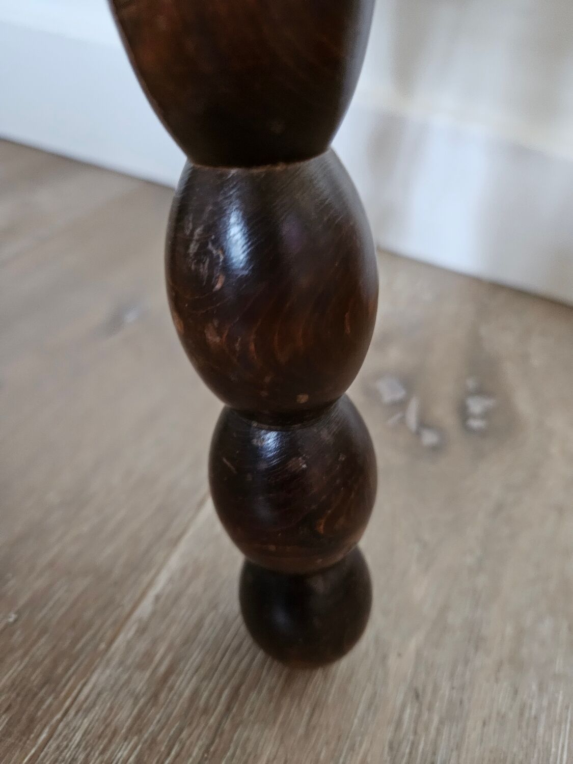 Wooden tripod stool