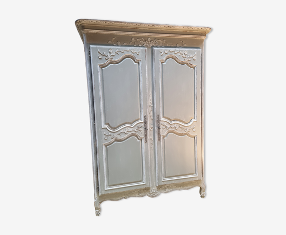 Armoire normande de mariage peinte