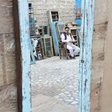 Burmese teak mirror