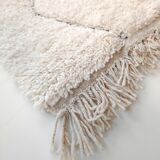 Moroccan Berber carpet Beni ouarain ecru with black diamonds engraved 306x199cm