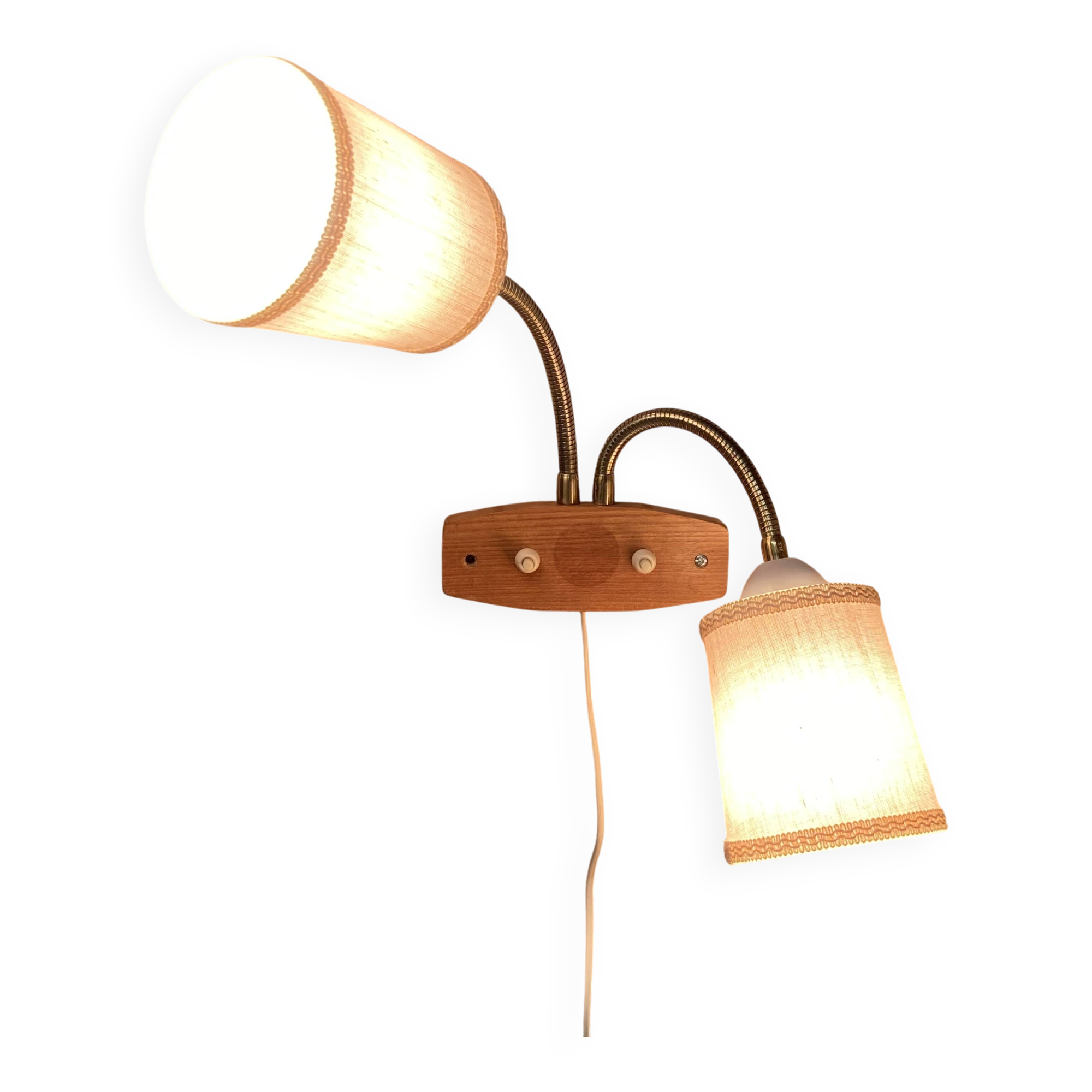 LARGE DOUBLE WALL LIGHT "1950 DESIGN".