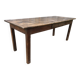 Rustic antique farmhouse table in solid oak with 1 drawer.