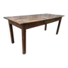 Table de ferme ancienne rustique en chêne massif avec 1 tiroir.