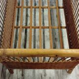 Vintage rattan children's bed