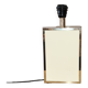 Lampe laquée blanc et laiton guy lefevre vintage 1970