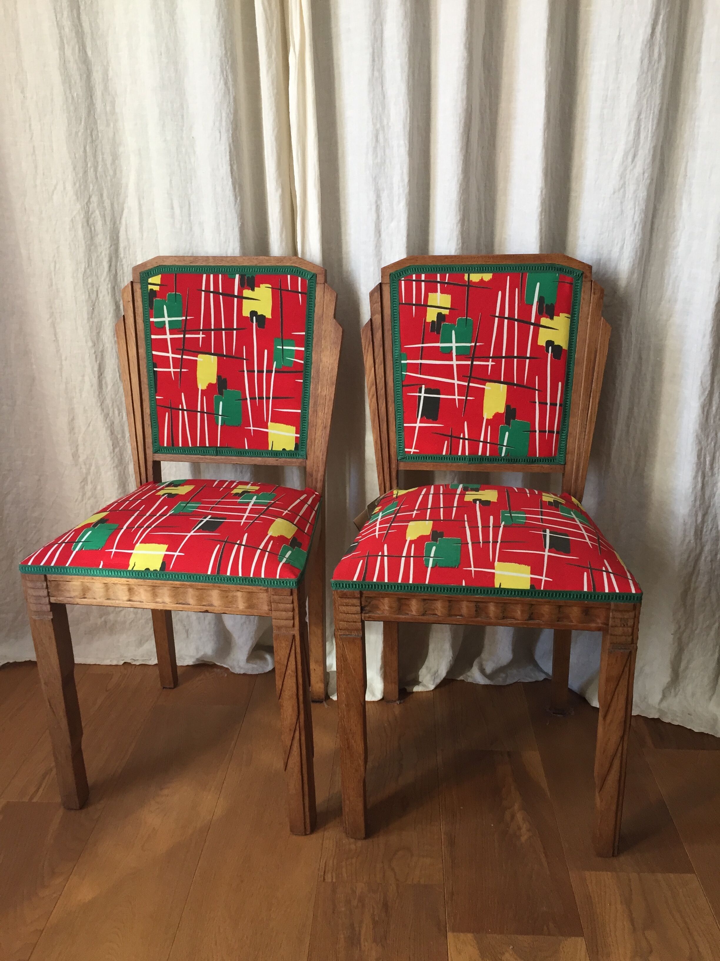 Art deco chairs 1950