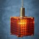 Mid-Century Suspension in Orange Crystal, Denmark