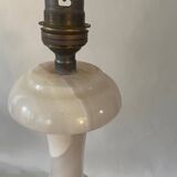 Pied de lampe en onyx rose et blanc