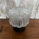 Antique Vintage Black Bakelite Mold Glass Ceiling Light
