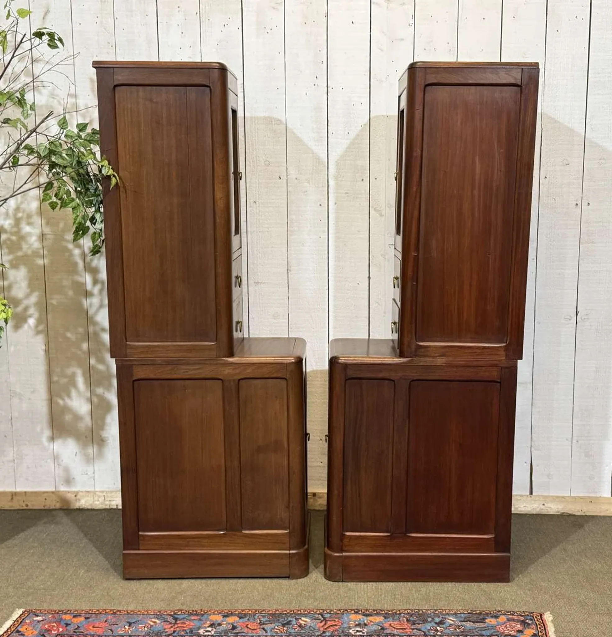Pair of mahogany cabinets from the early 20th century.