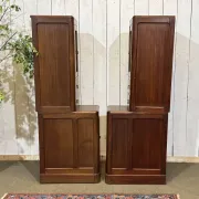 Pair of mahogany cabinets from the early 20th century.