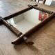 Faux bamboo wood mirror