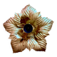 Applique ou plafonnier vintage fleurs feuilles doré