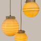 Linda * lustre suspendu yugochic * lampe suspendue mcm * mini cascade vintage * verre rétro * or