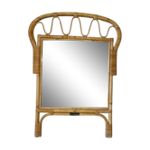 Vintage rattan mirror from the 1960s
