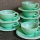 Six opaline cups
