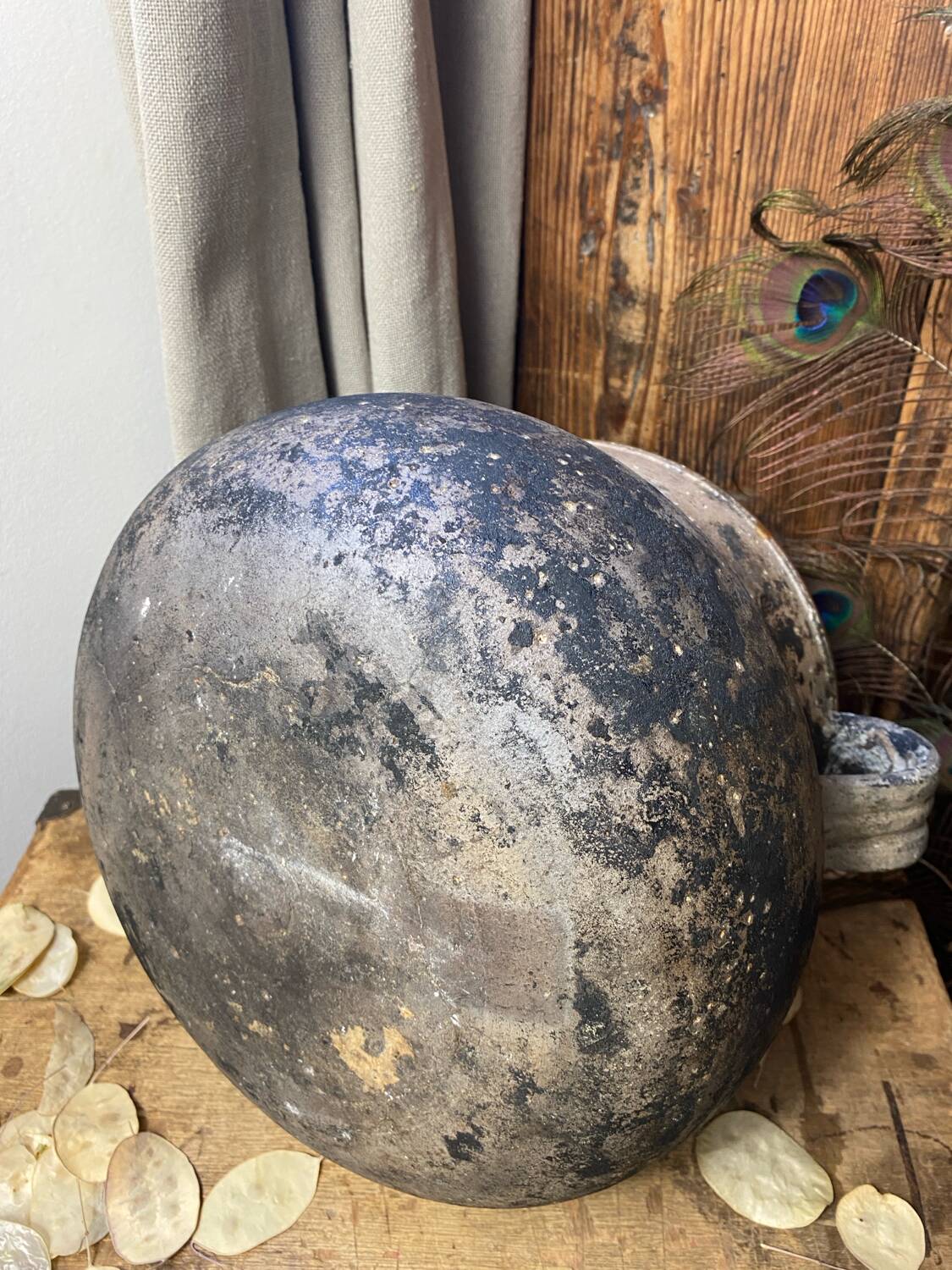 Antique terracotta pot with handles Vallauris