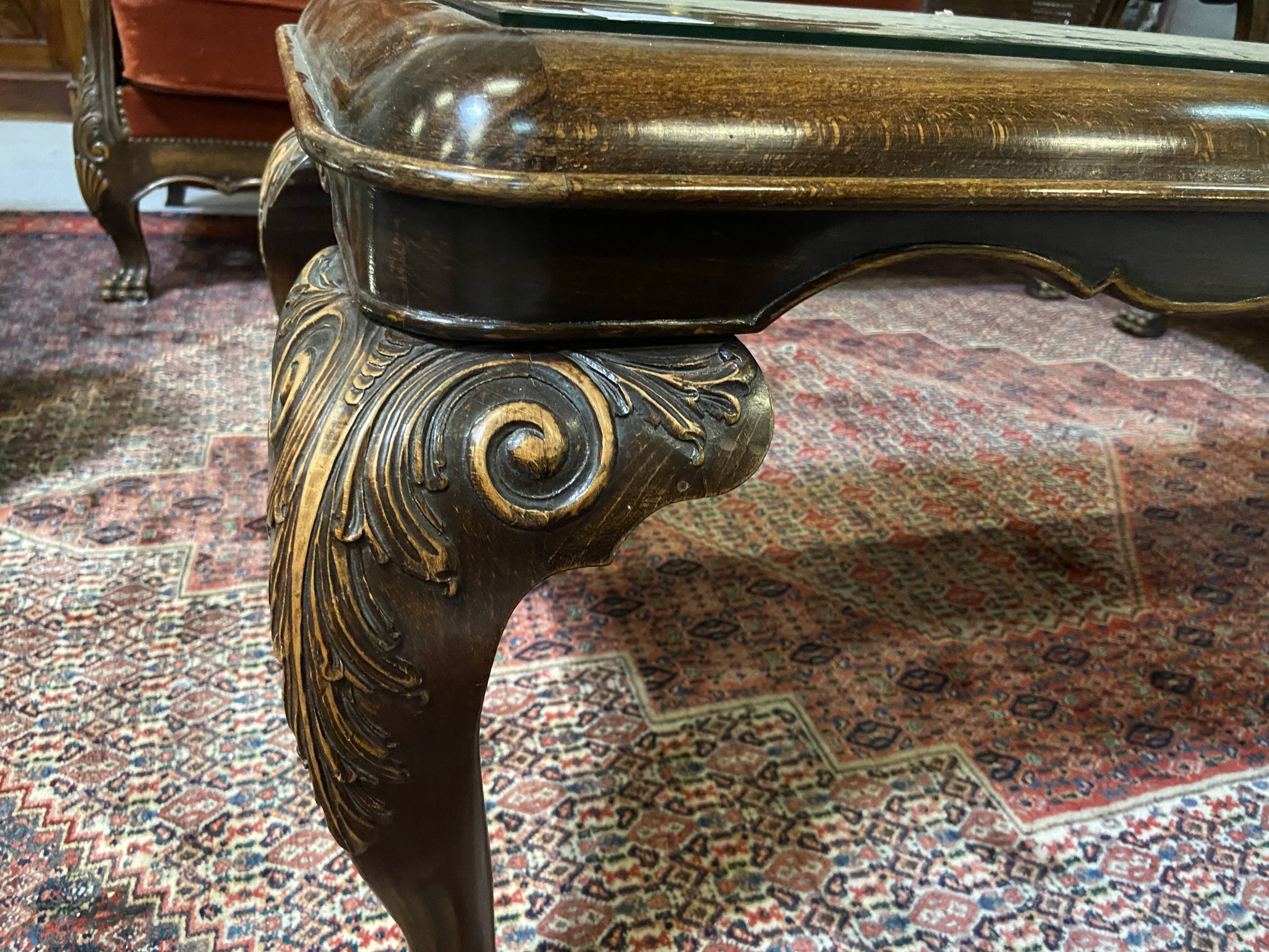 Solid wood and glass table